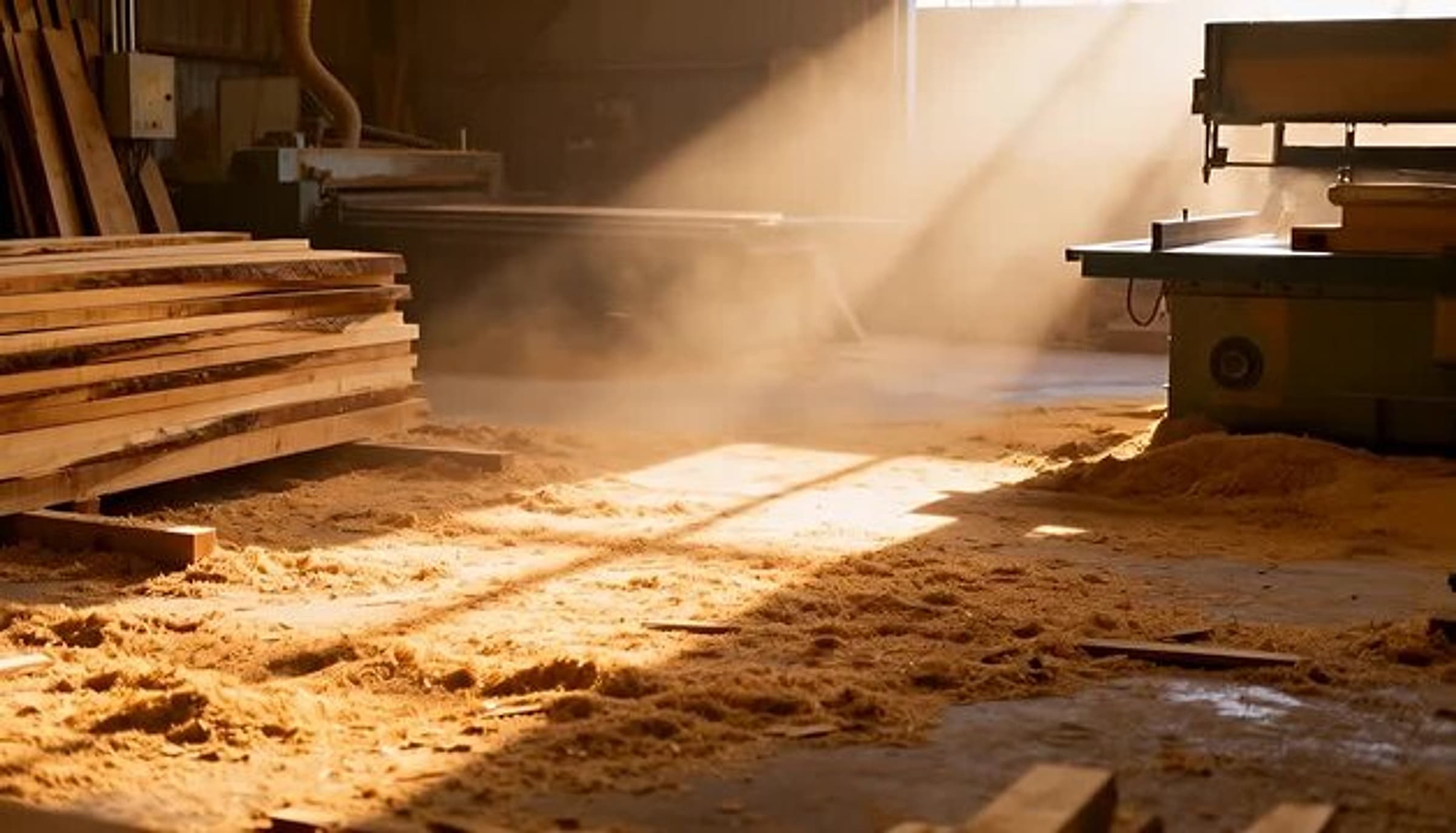 Processed wood planks